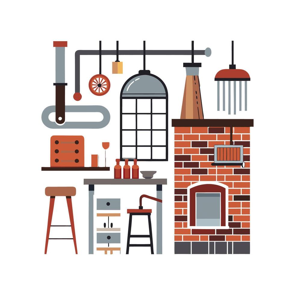 Elegant Icons for Modern Industrial Design vector