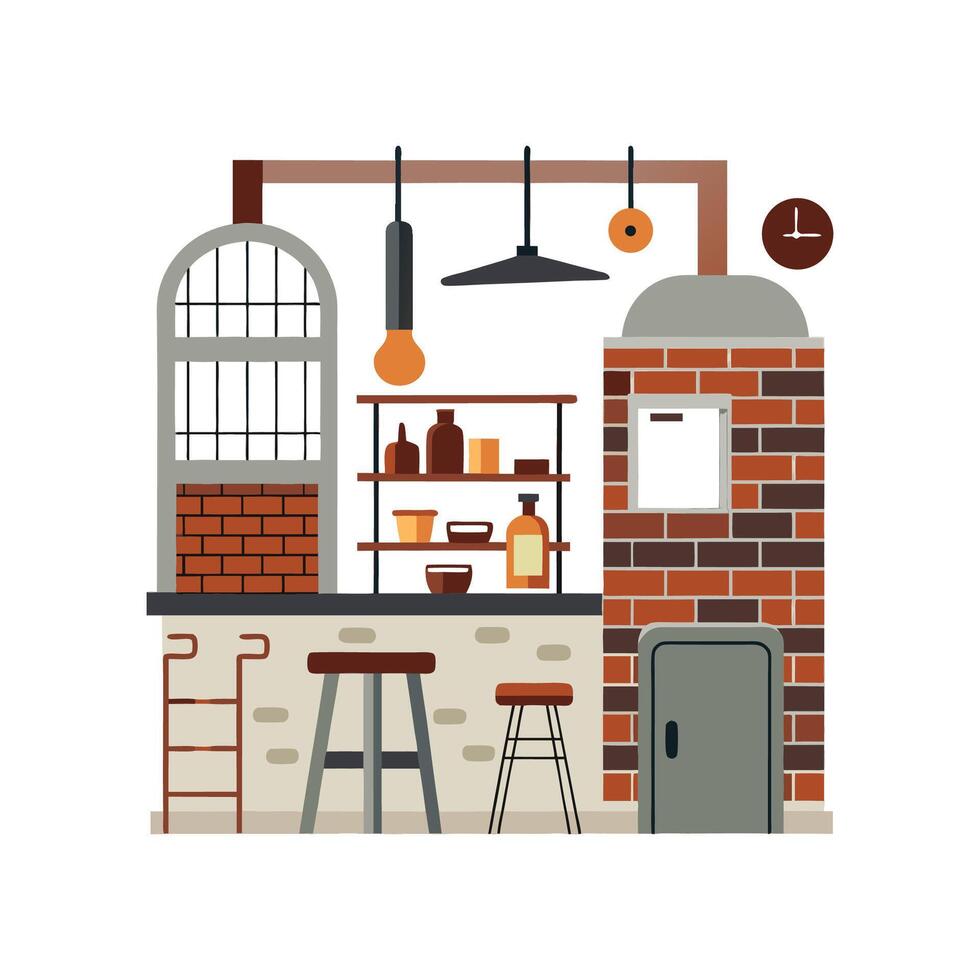 Stylish Icons for Modern Industrial Interior vector