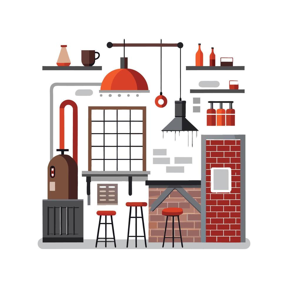 Stylish Icons for Unique Industrial Decor vector
