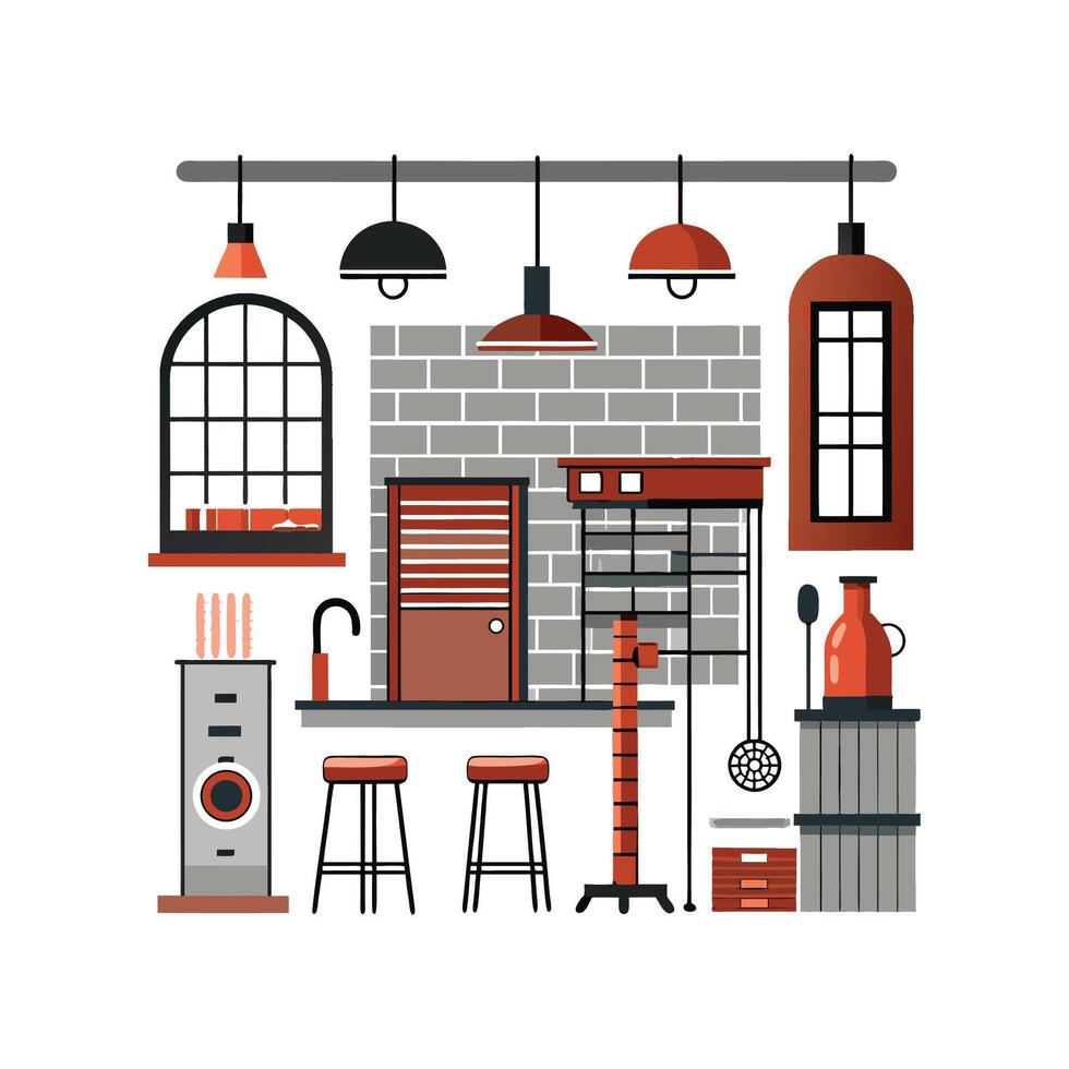 Creative Icons for Unique Industrial Styles vector