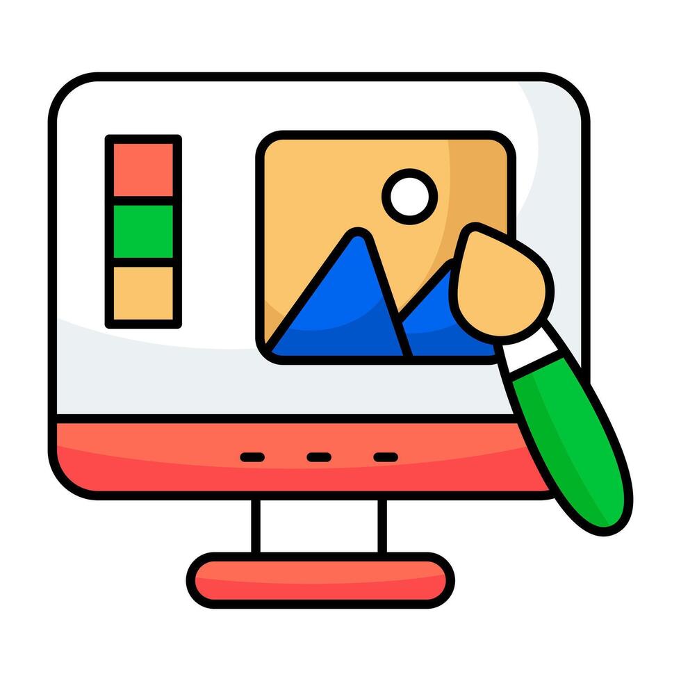 Unique design icons of web landscapes vector