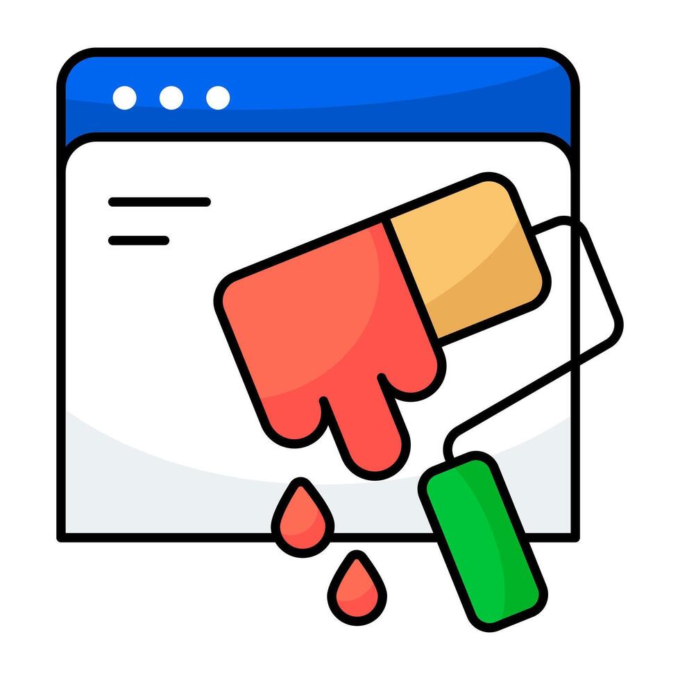 Perfect icon of paint roller vector