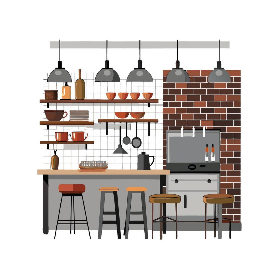 Creative Icons for Elegant Industrial Kitchen Styles vector
