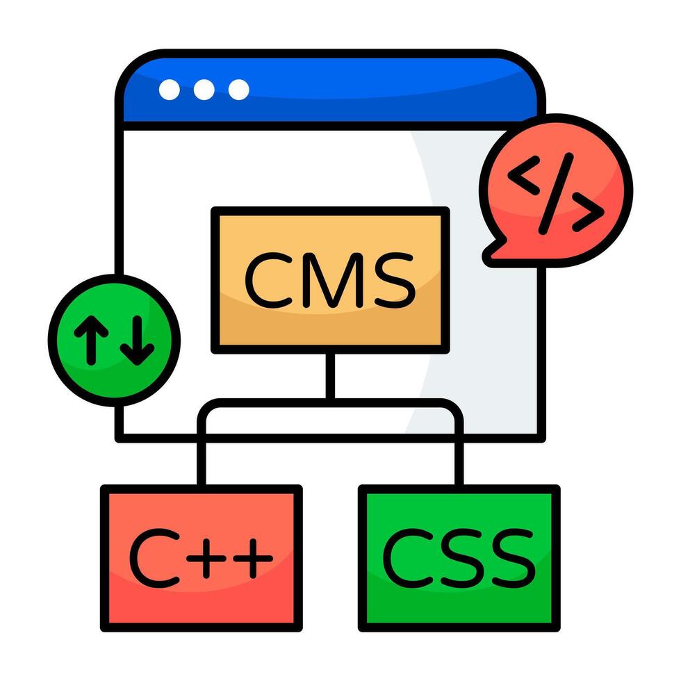 Unique icon of web coding vector