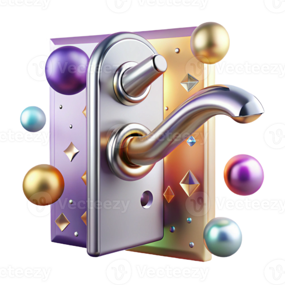 wonderful traditional Chrome Door Lever Curved Design Transparent for Ergonomic Projects png