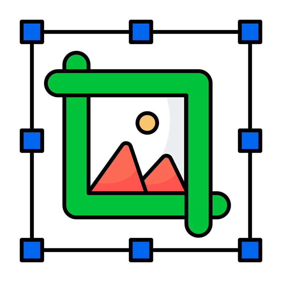 Modern style icon of crop image vector