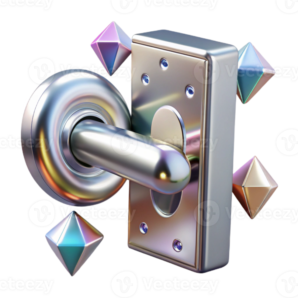 impressive minimalist Chrome Door Lever Door Furniture Transparent for Polished Look authentic png