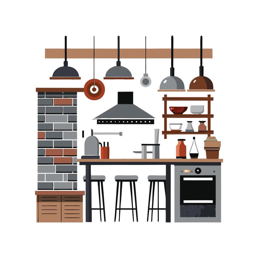 Creative Icons for Elegant Industrial Kitchen Concepts vector