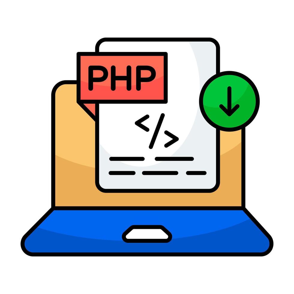 Trendy design icon of coding file vector