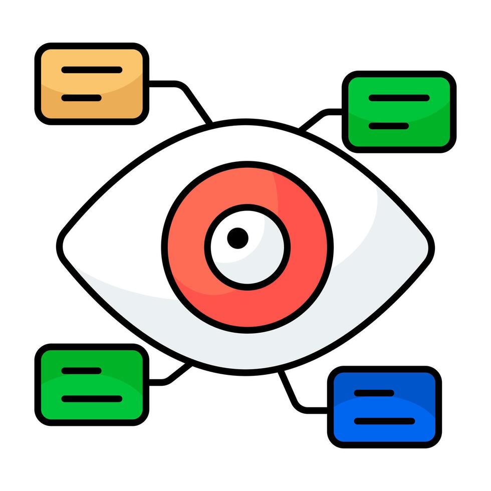 Trendy design icon of chat monitoring vector