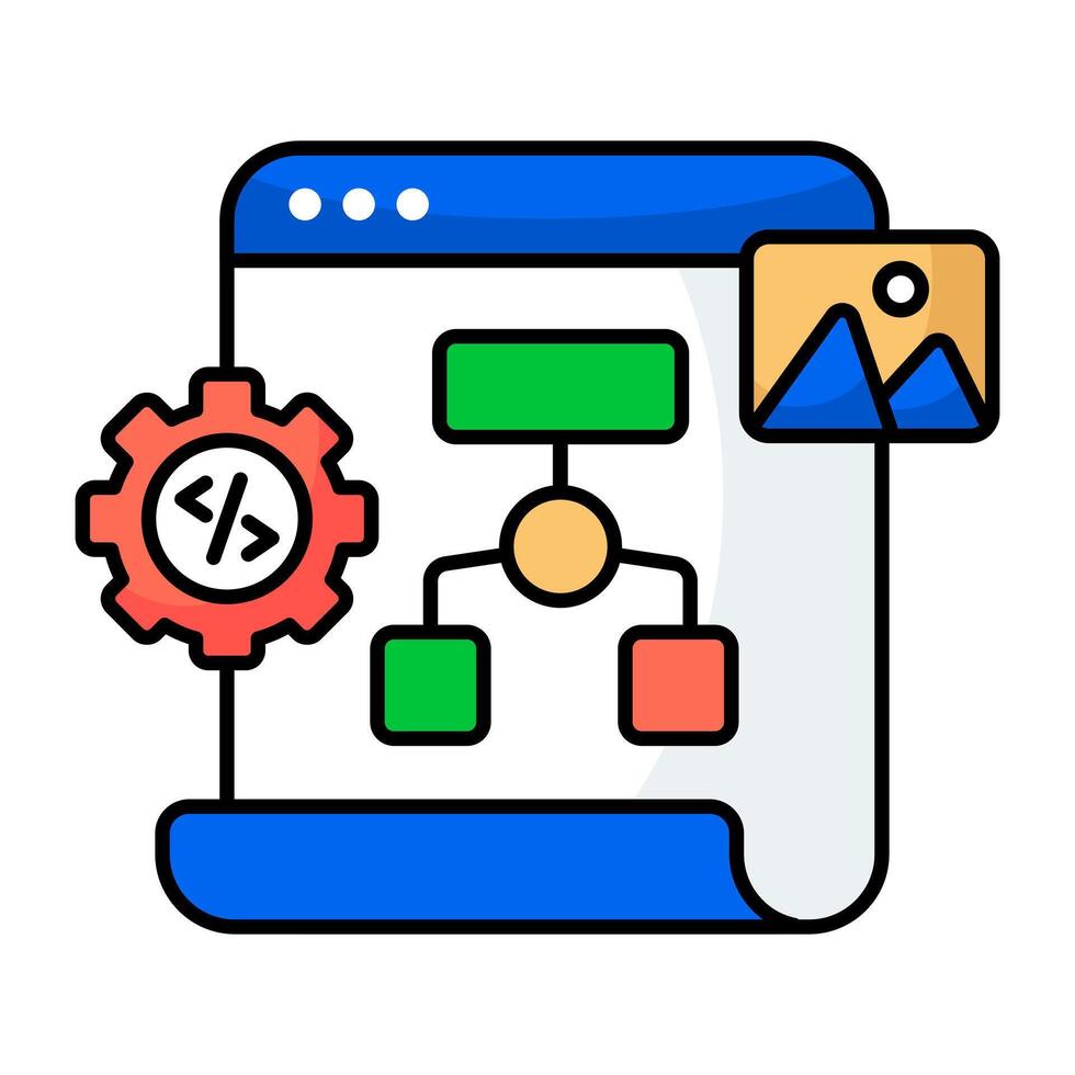 Conceptual design icon of hierarchy vector