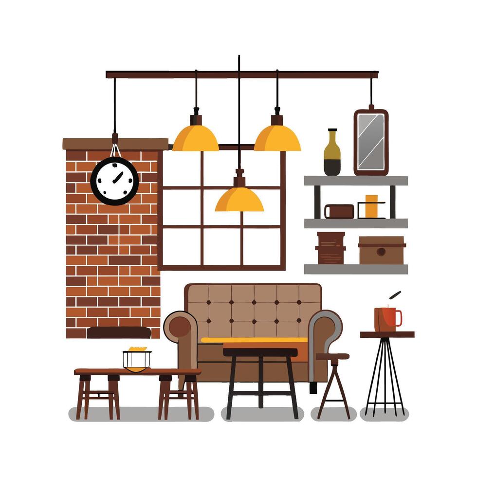 Distinctive Style Icons for Industrial Lofts vector