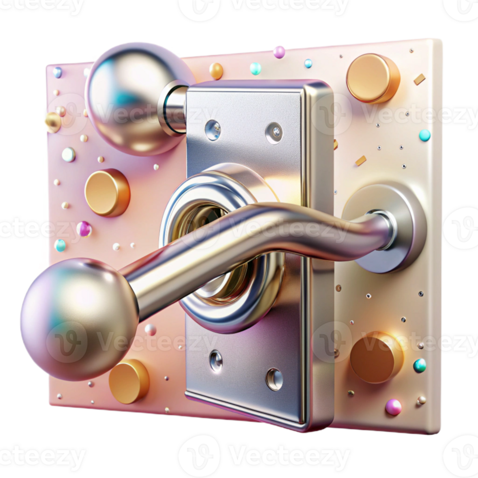 extraordinary traditional Chrome Door Lever Spring Loaded Transparent for Smooth Operation original png