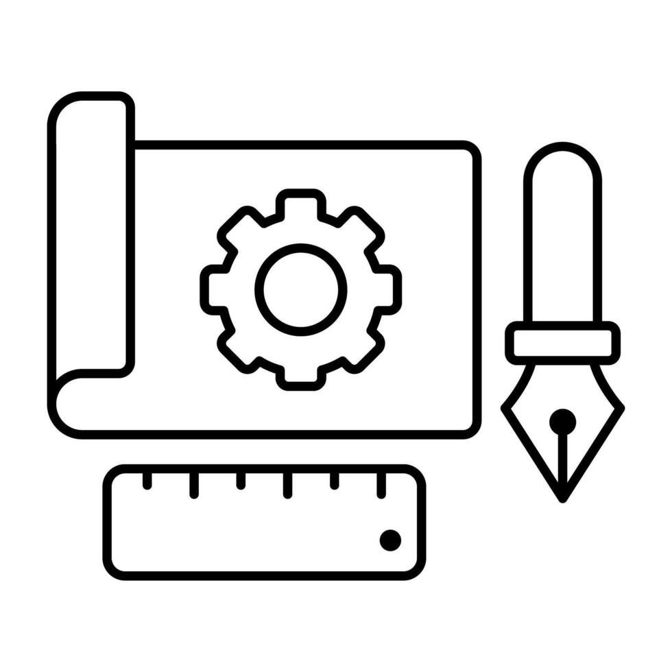 Premium linear download icon of prototype vector