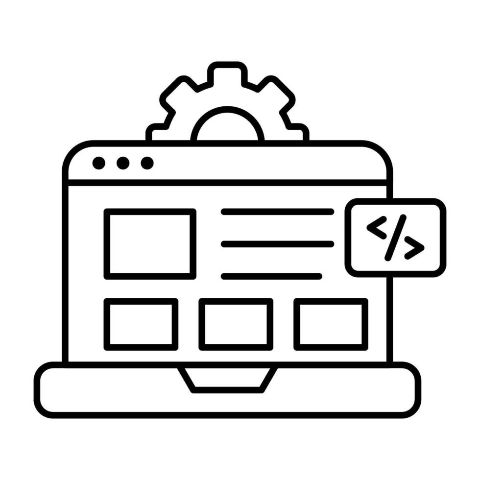 Unique design icons of web coding vector