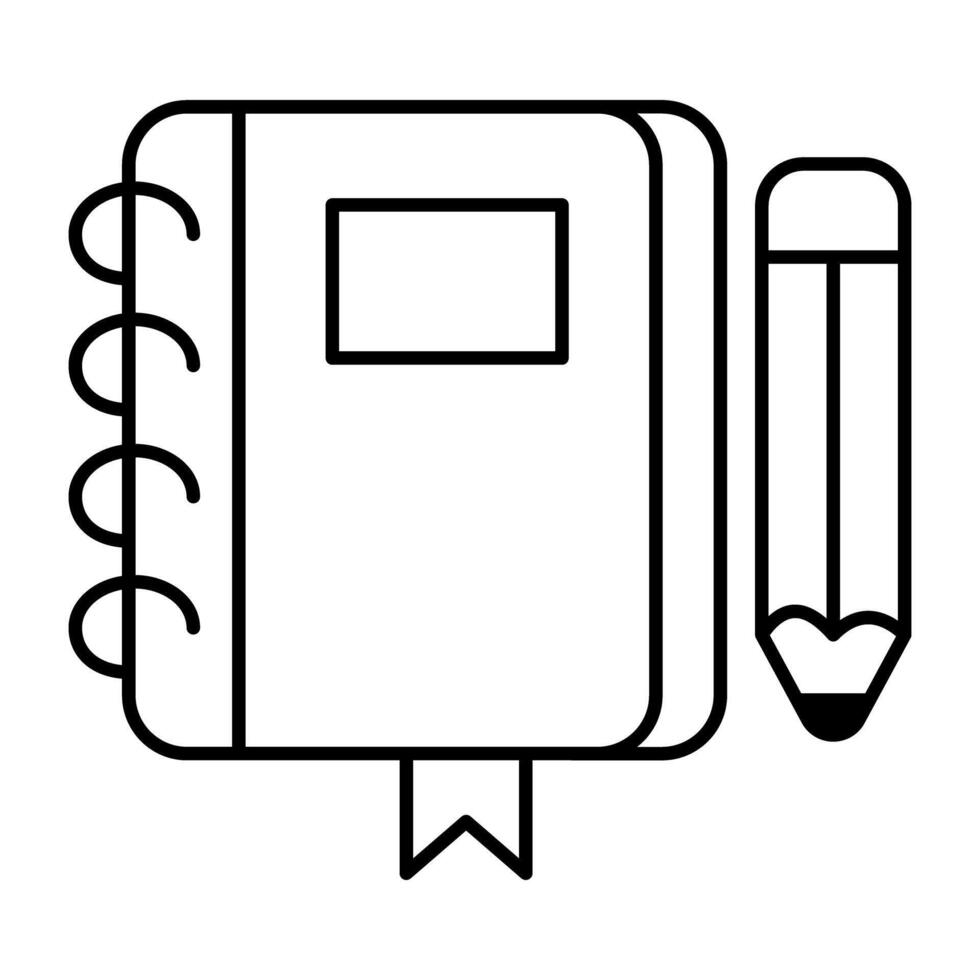 Unique linear design icon of notepad vector