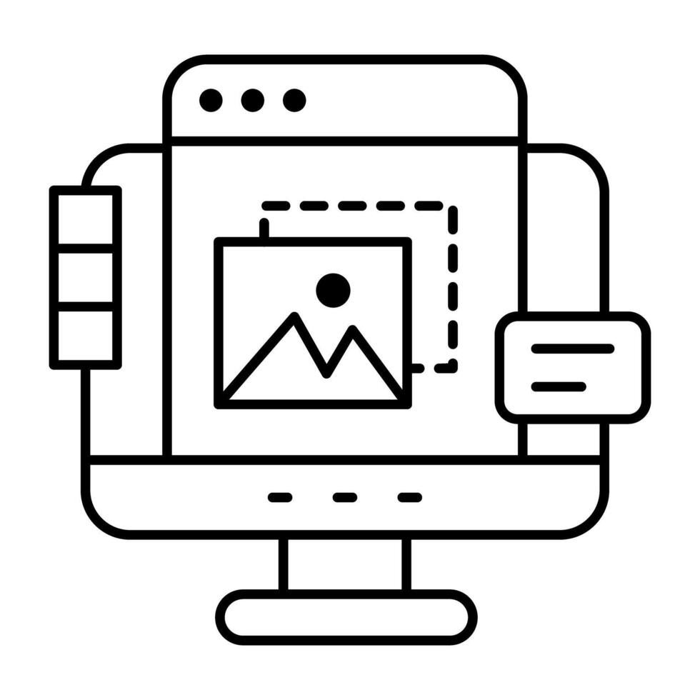 Unique design linear of web landscape vector