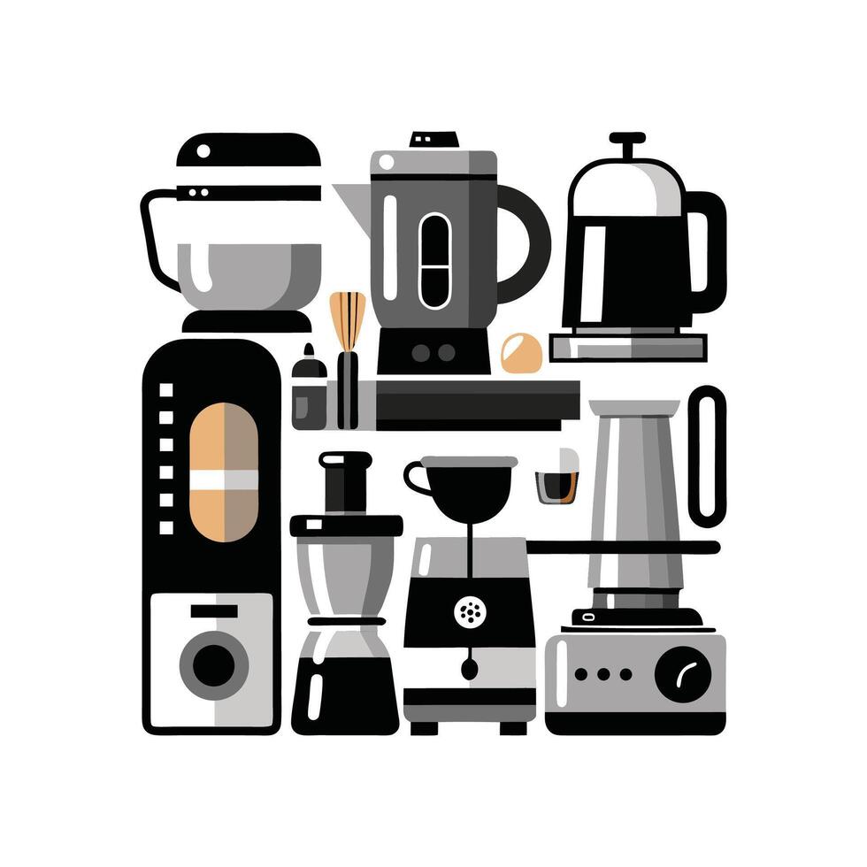 Creative Icons for Kitchen Blender Spaces vector