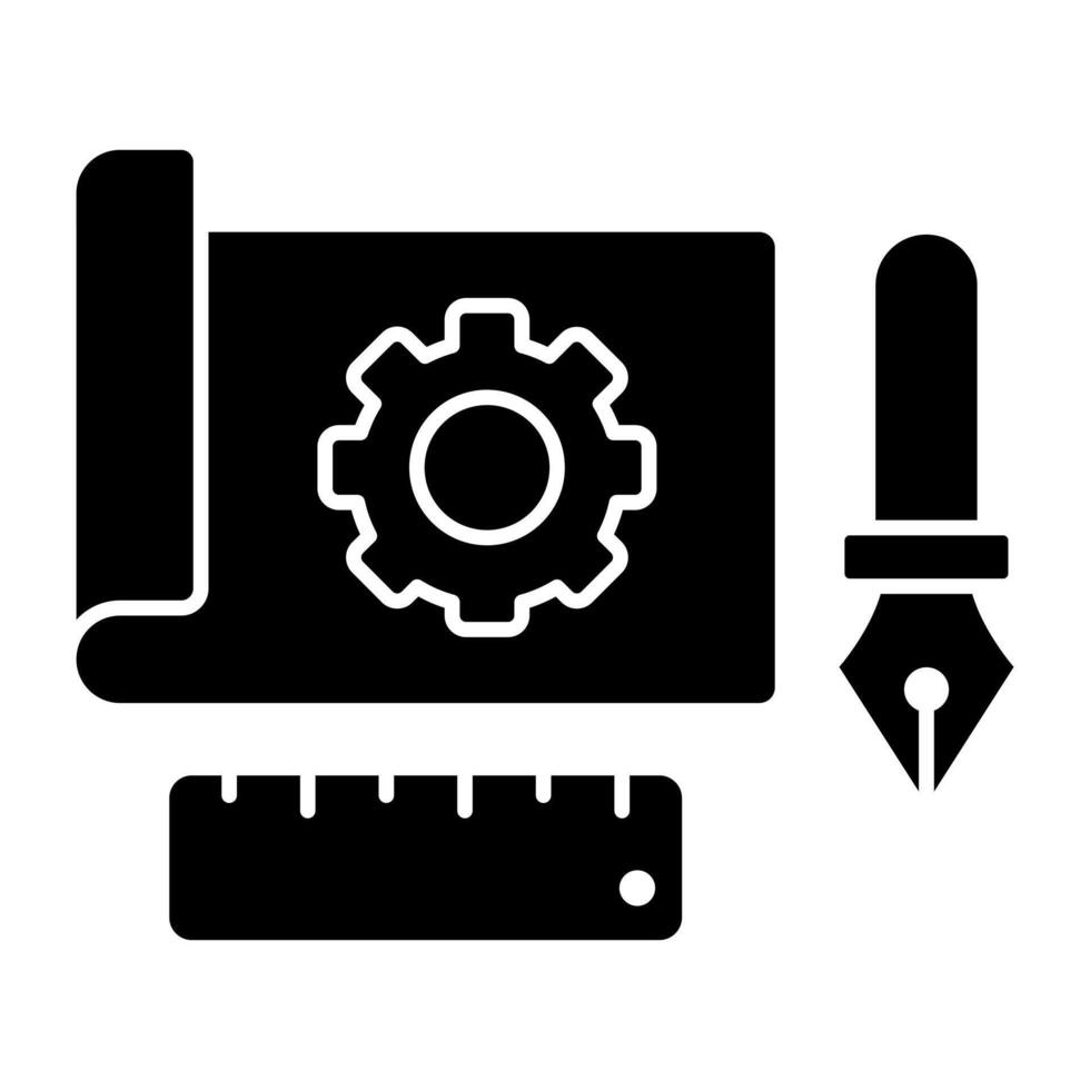 Premium download glyph icon of prototype vector