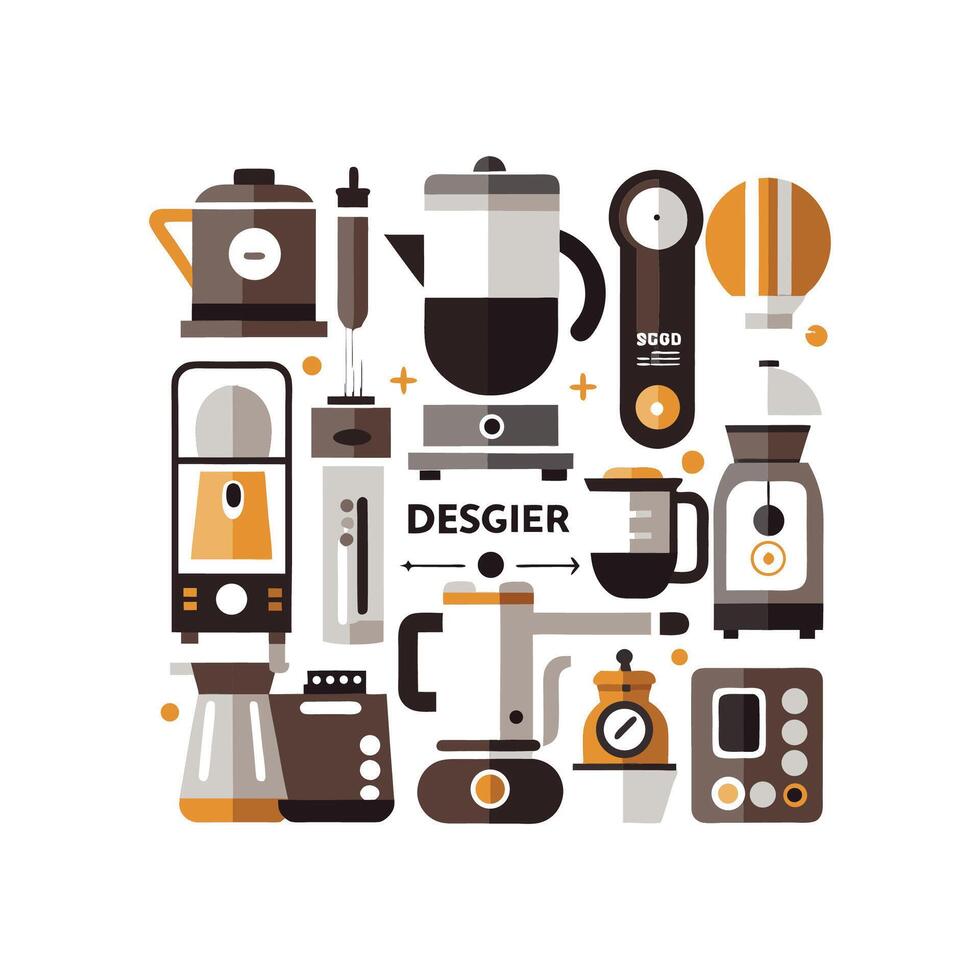 Elegant Kitchen Icons for Blender Design vector