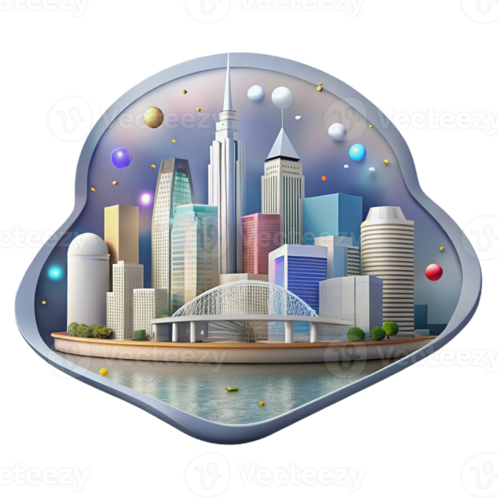 impressive creative Cincinnati Skyline Ohio River Panorama Transparent for Cityscapes premium png