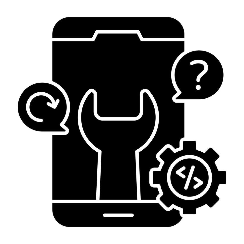 A design of mobile setting vector