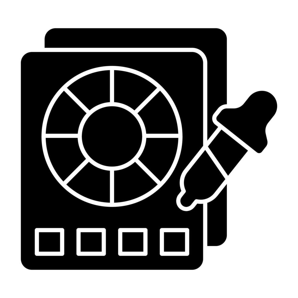 A unique glyph design icon of dropper vector
