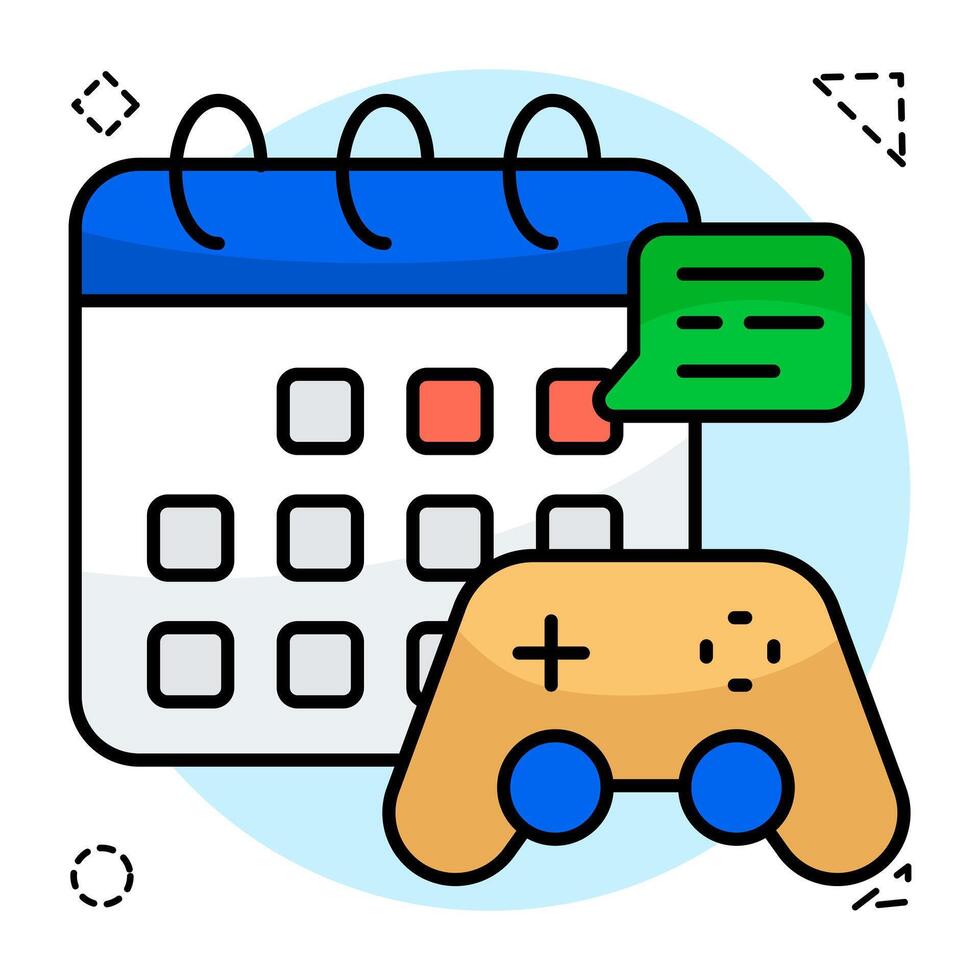 A unique design icon of game schedule vector