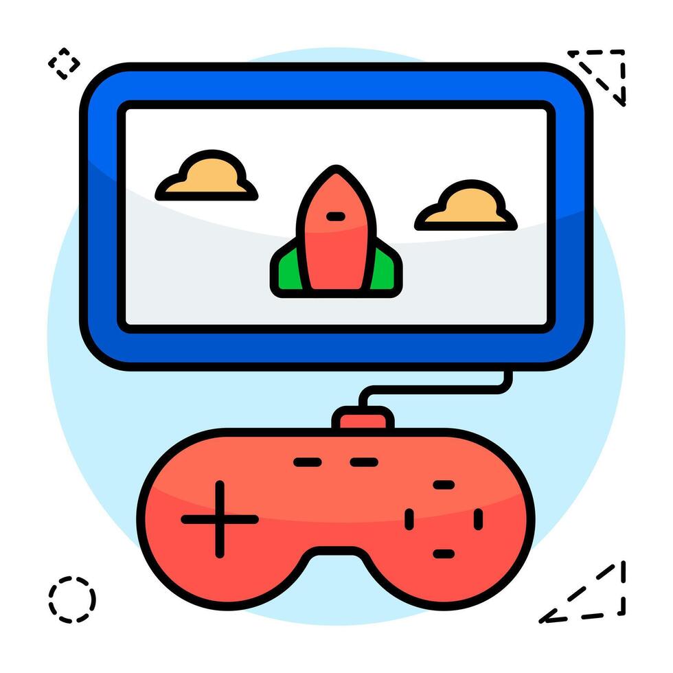 Perfect design icon of game launch vector