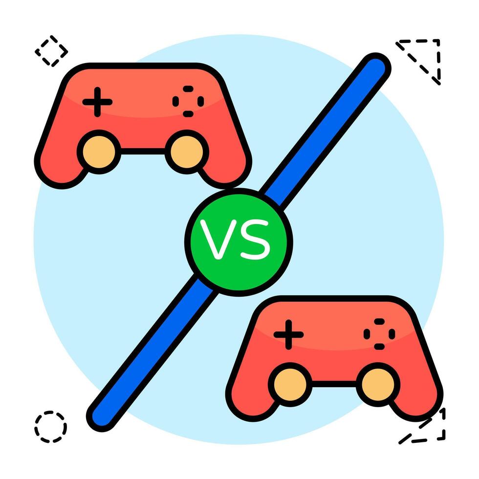 An icon design of game versuses vector