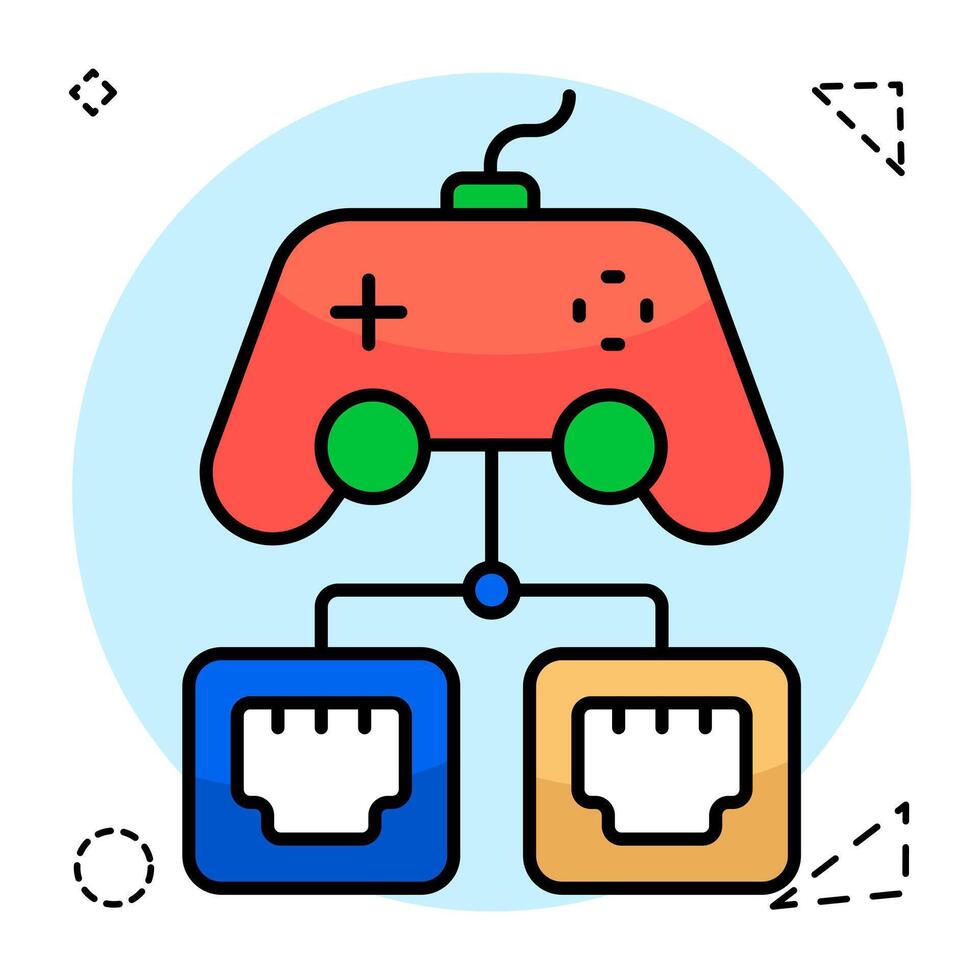 Editable design icon of lan gaming vector