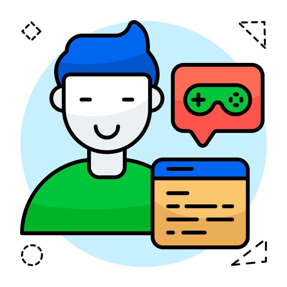 Modern design icon of gamer vector