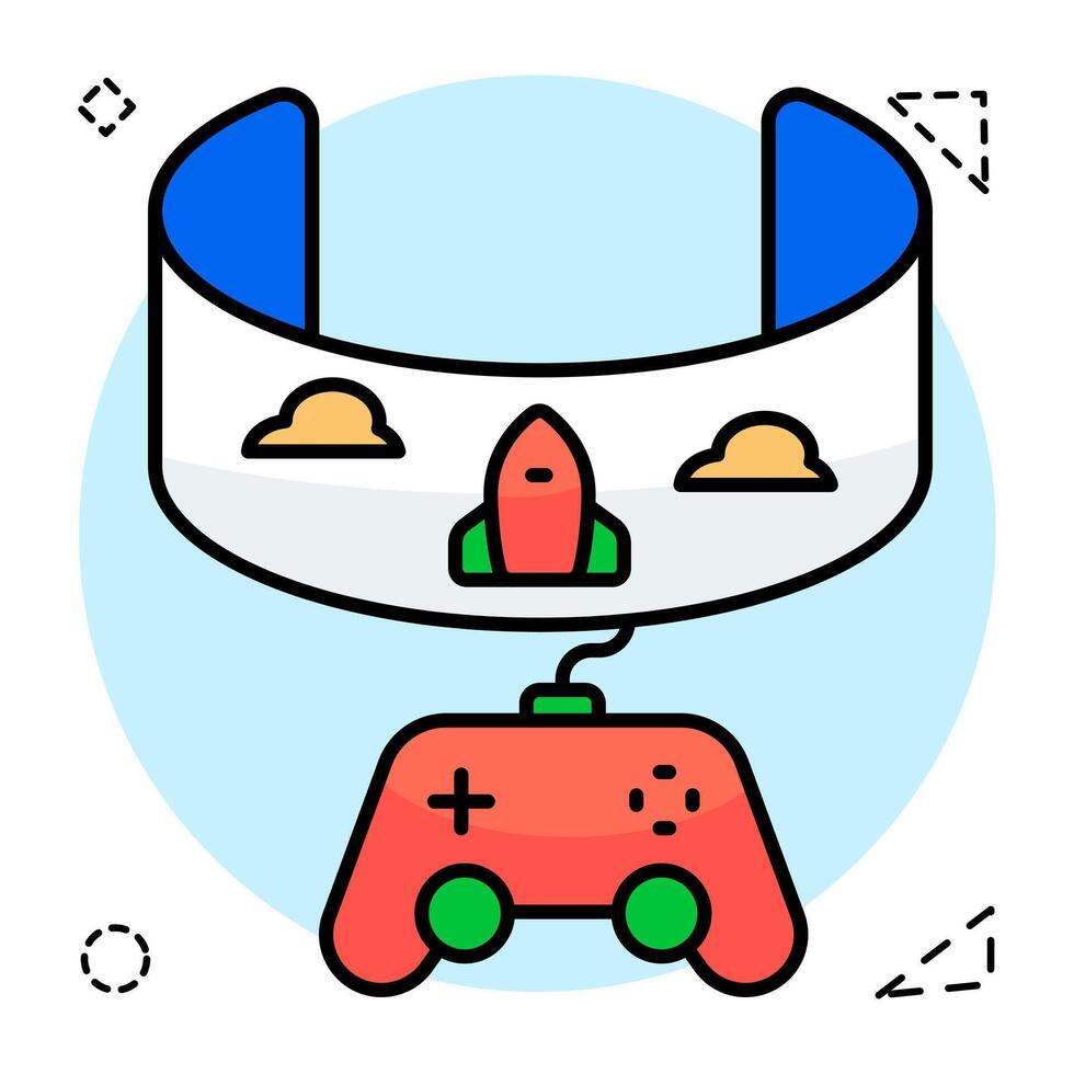 A unique design icon of vr games vector