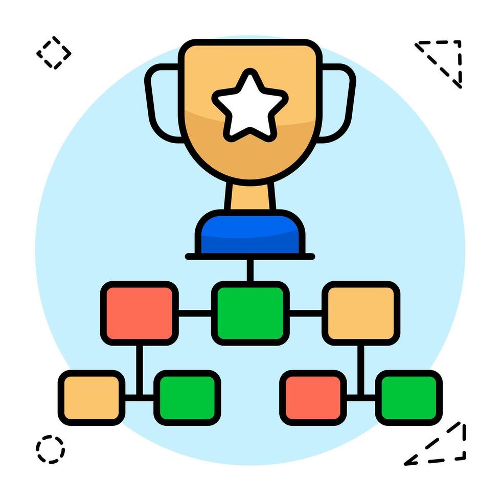 Conceptual flat design icon of trophy cup vector
