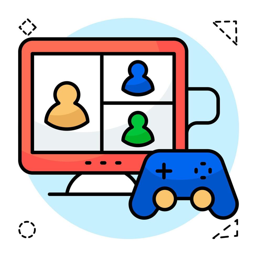 Modern design icons of game players graphics vector