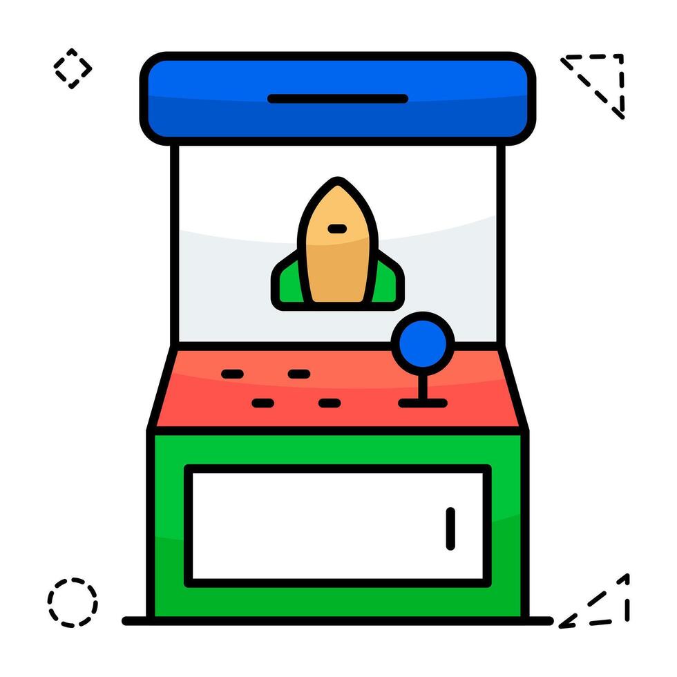 Arcade machine icon, editable vector