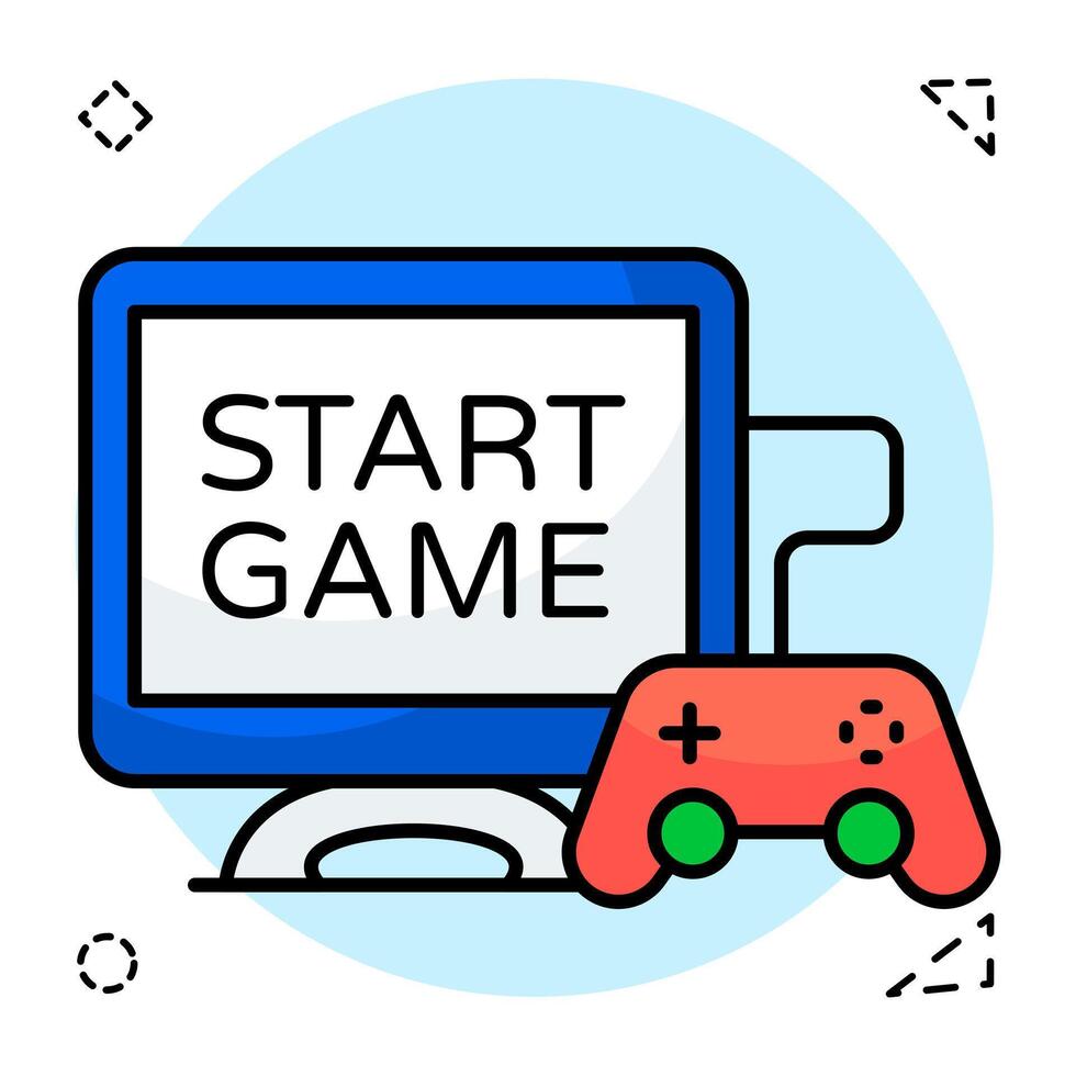 A design, icon of game start vector
