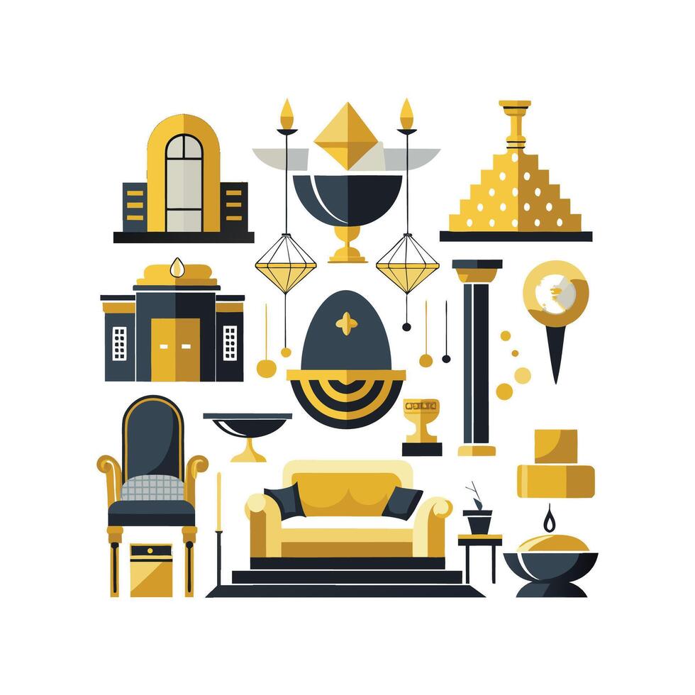 Quality Icons for Luxurious Interiors vector