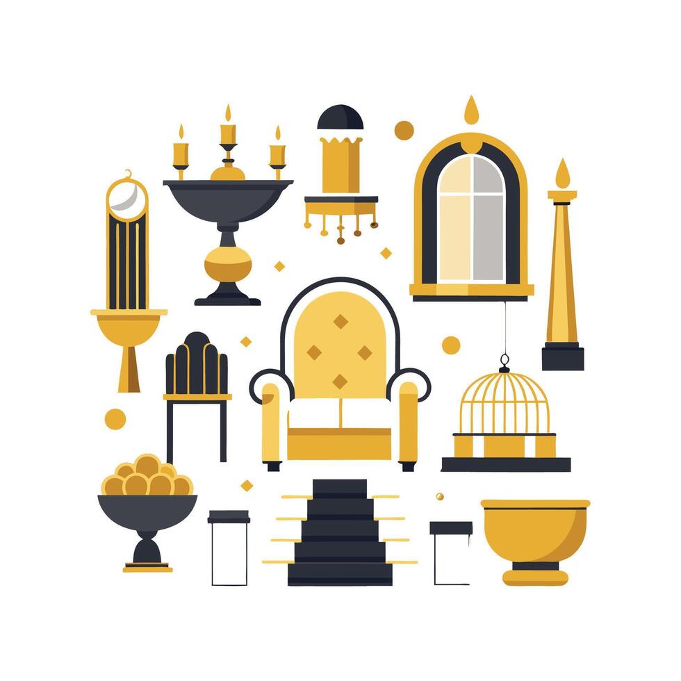 Distinctive Icons for Luxury Interior Design vector