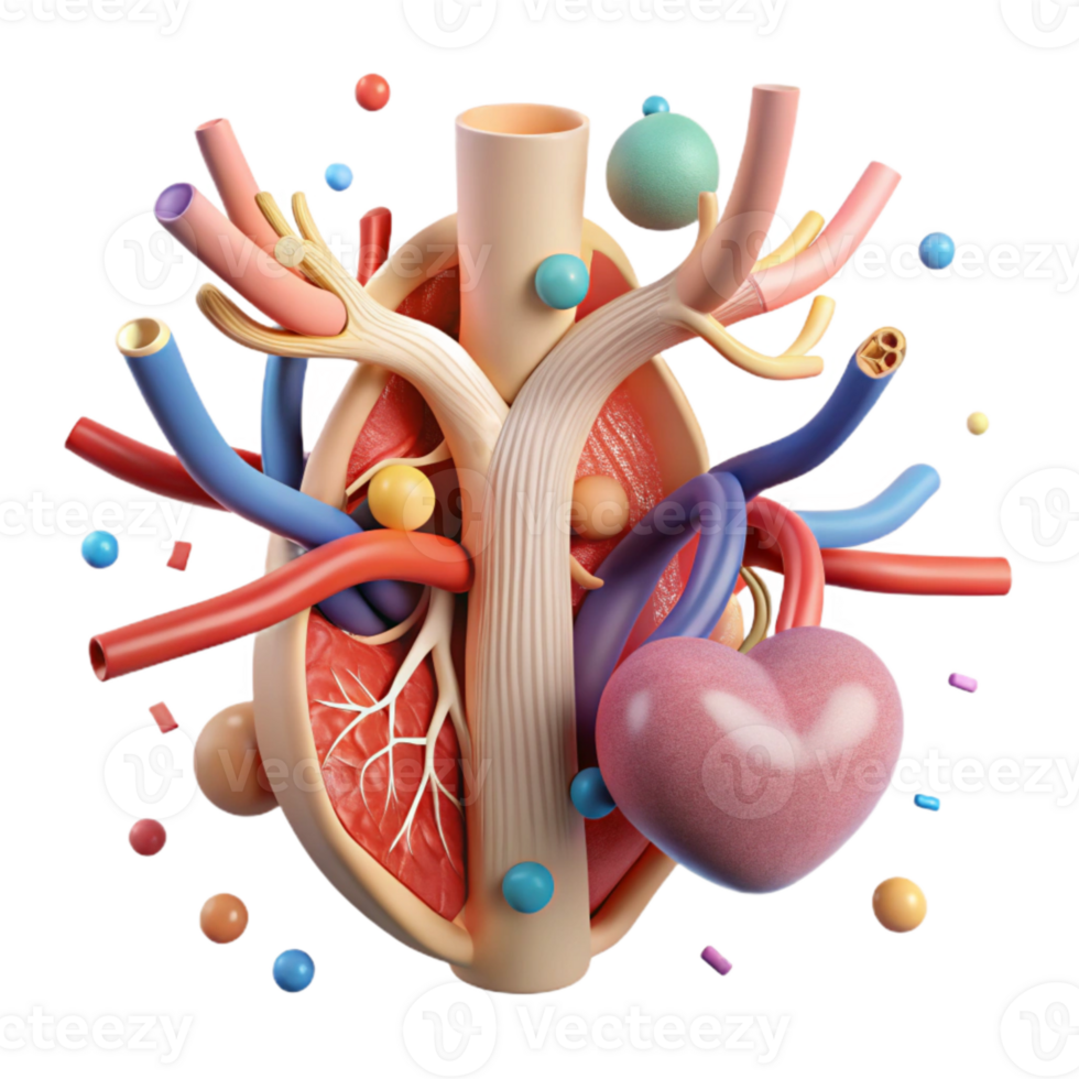 beautiful abstract Circulatory System Arteries Veins Cutout for Medical Illustrations png