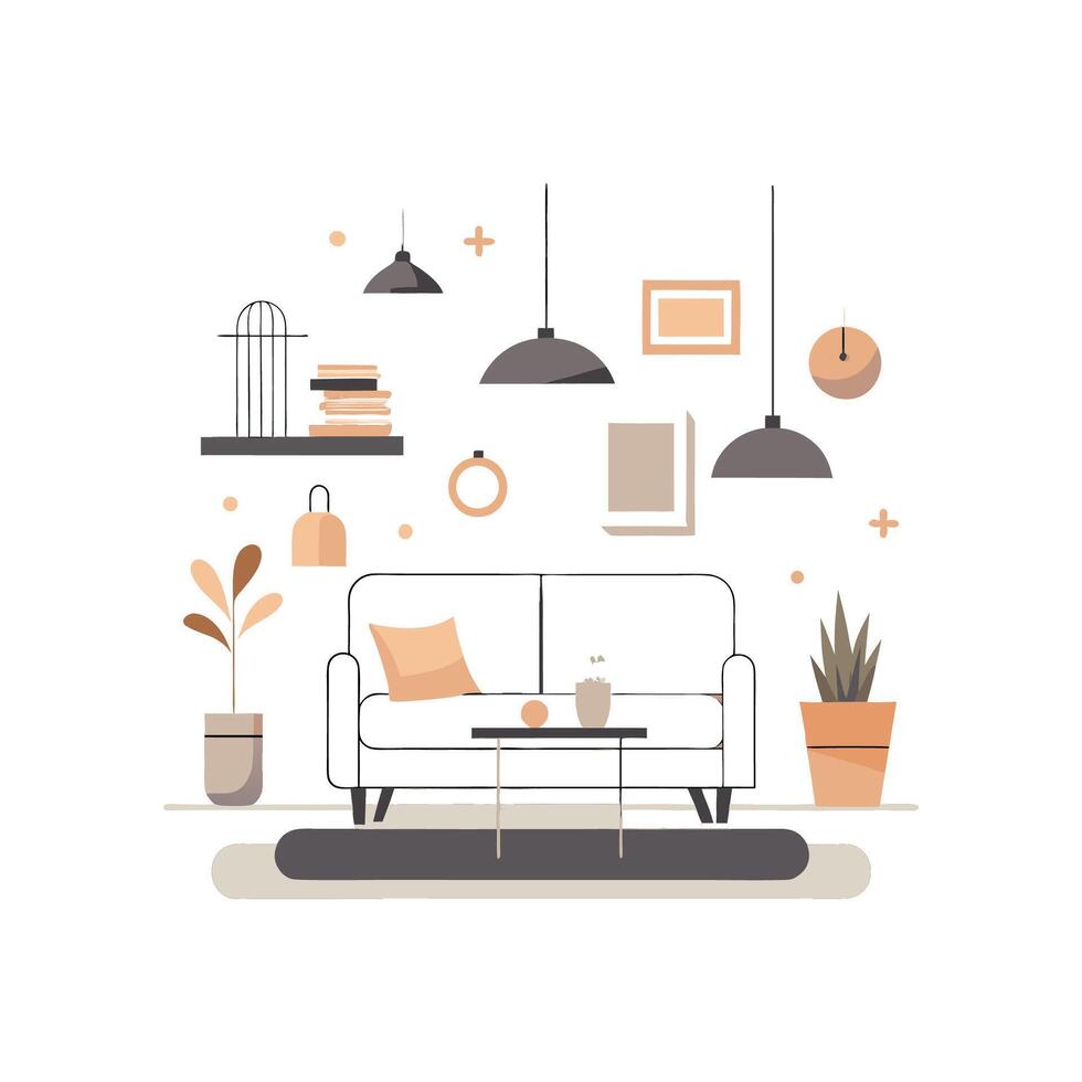 Elegant Icons for Unique Minimalist Spaces vector