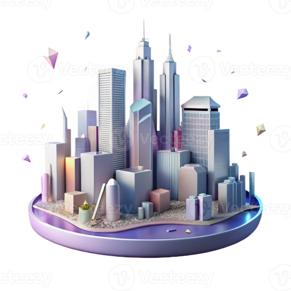 dramatic abstract City Skyline Skyscraper Silhouette Transparent for Design original png