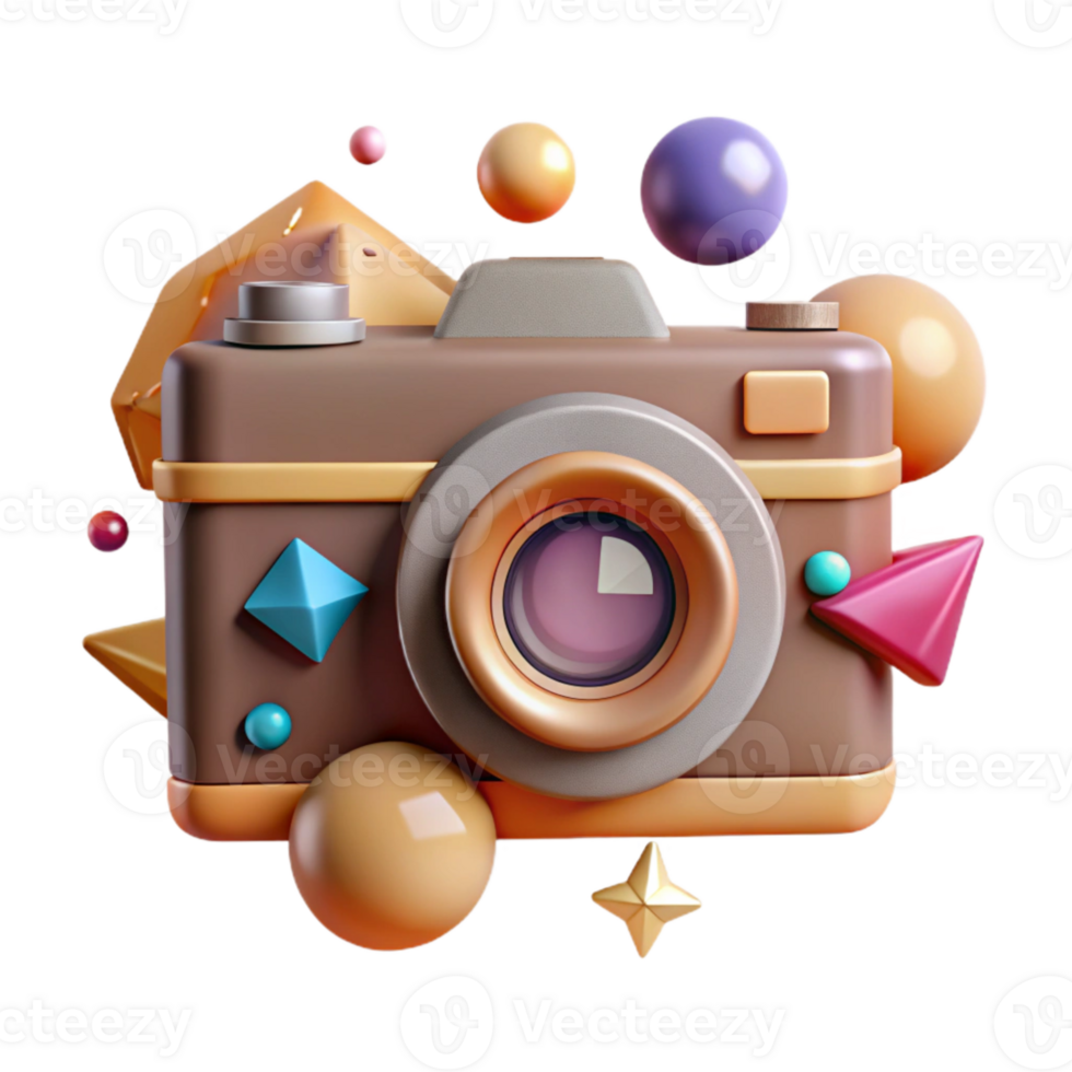 impressive creative Classic Camera Symbol Cutout for Vintage Logos detailed png