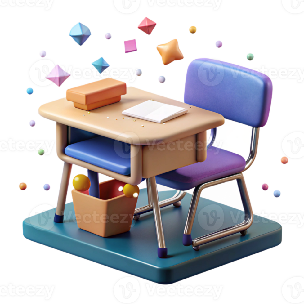 dramatic minimalist Classroom Desk and Chair Cutout for School Furniture Designs original png