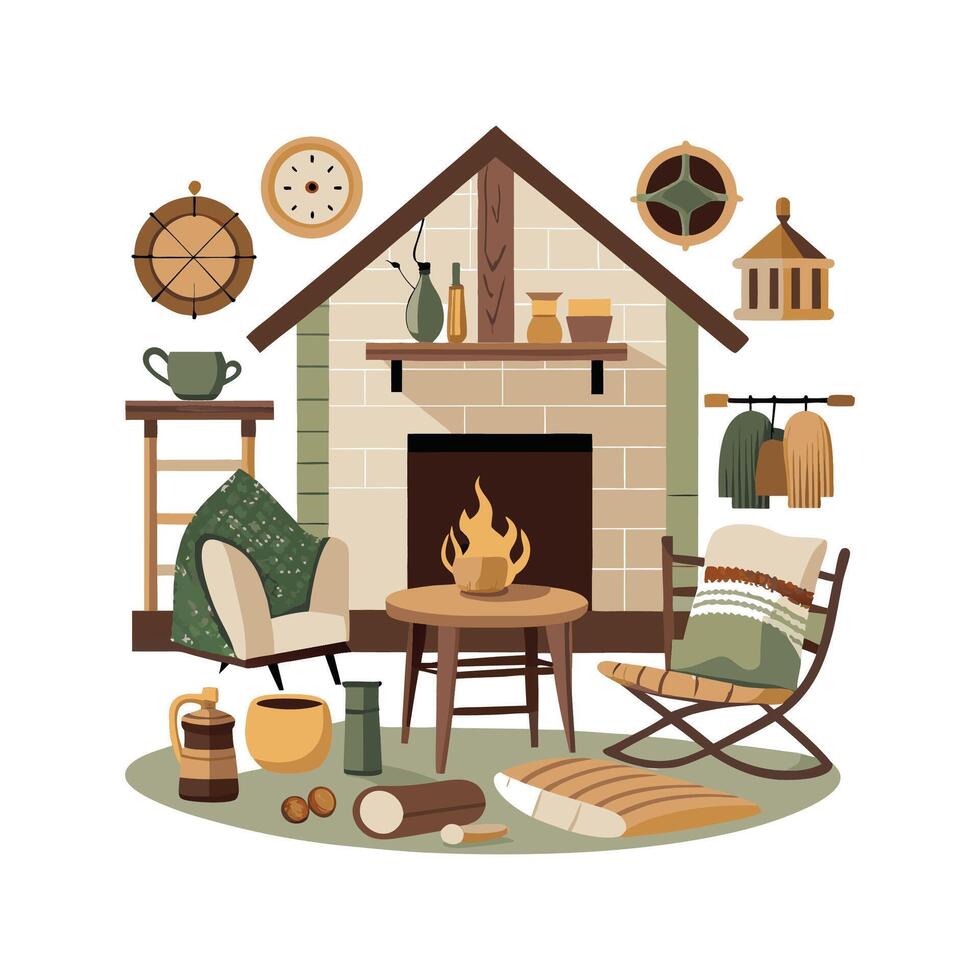 Elegant Icons for Charming Rustic Farmhouse Decor vector