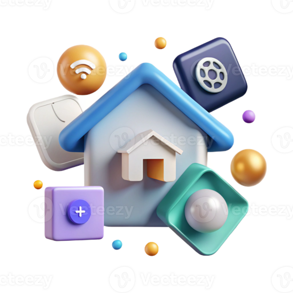 wonderful minimalist Clean Smart Home Icons Cutout for Modern Design png
