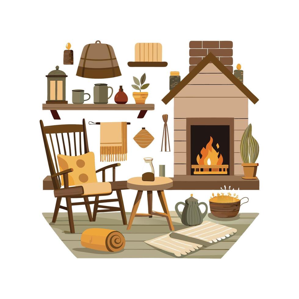 Intricate Icons for Stylized Rustic Farmhouse Decor vector