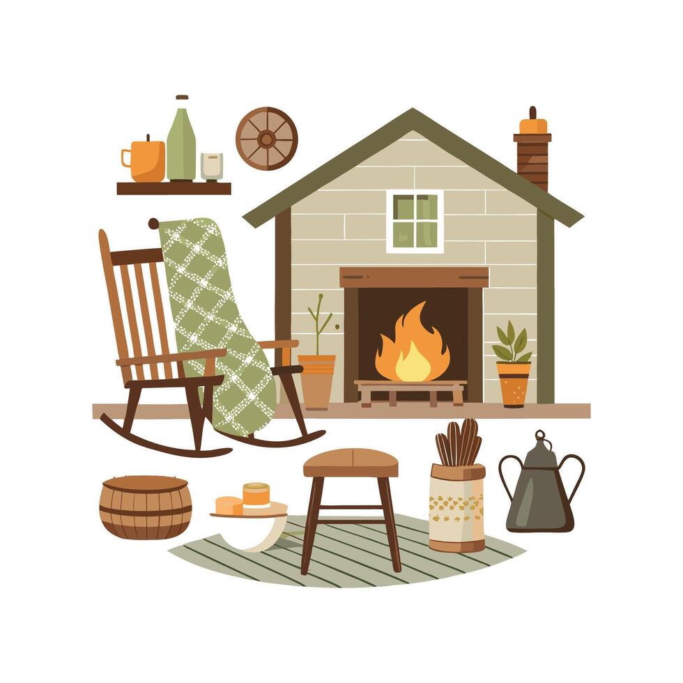 Elegant Icons for Refined Rustic Farmhouse Designs vector