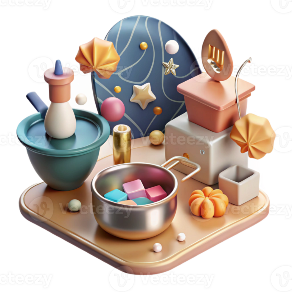 serene rustic Cooking Class Instruction Scene Cutout for Culinary Education original png