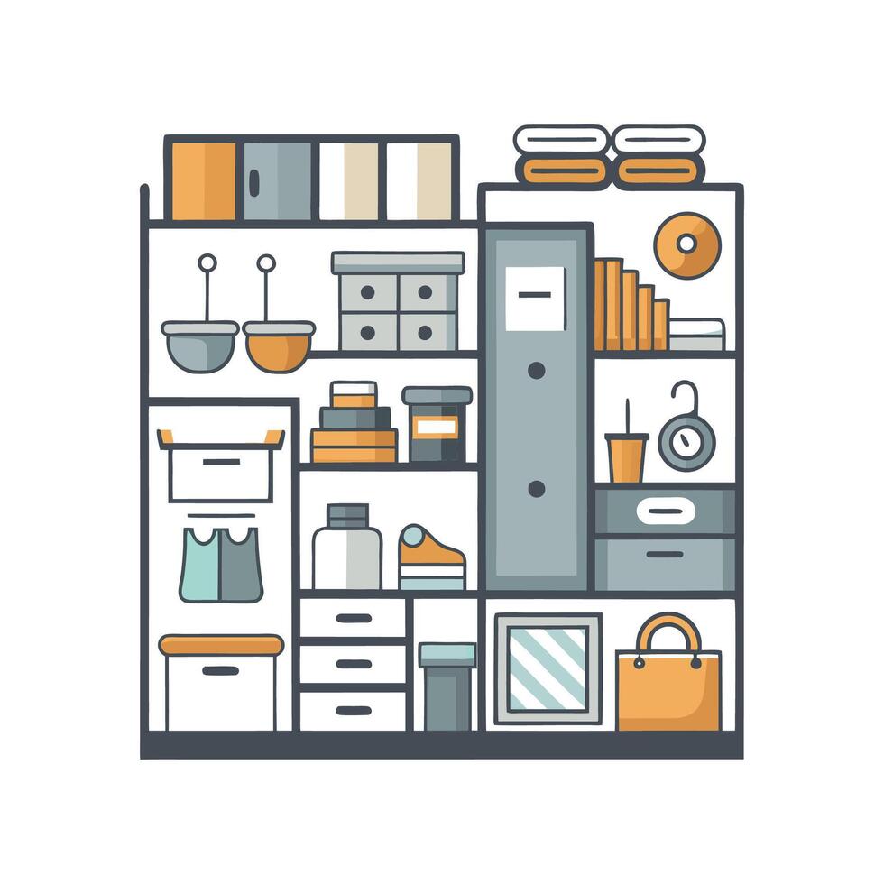 Creative Icons for Artistic Storage Solutions vector